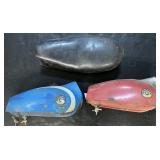 Fiberglass Bultaco Gas Tanks & Motorcycle Seat.