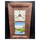 Antique Reverse On Glass Wm. L. Gilbert & Co Clock