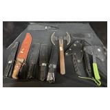 Large Lot Of Survival Knives & Hatchets.