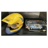 James Bond Goldeneye Model Car, Shoei Helmet.