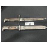 Vintage 1890 & 1900 Military Bayonets,