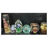 Mounted Hermit Crab, Glass & Resin Paperweights.