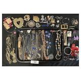 Costume Jewelry, Brooches, Necklace, Bracelets