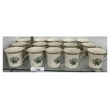 15 Lenox Fine Bone China Holiday Mugs.