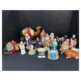 Vintage Ceramic Holland Mold Nativity Set Figures