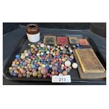 Stone Marbles, Stoneware Jar, Shakespeare Books.