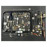 Large Lot Pf Costume Jewelry, Watches, Brooches.