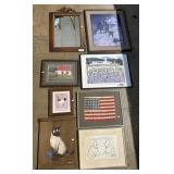 1972 Nixon Comic, USA Flag, Art, Eagle Mirror.