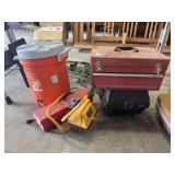 Craftsman Buffer, Toolbox, Rubbermaid Beverage