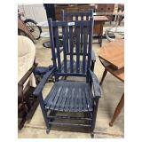 (2) Slatted Rocking Chairs.