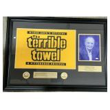 Myron Cope Autograph & Steelers Terrible Towel.