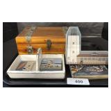 Wooden Boat & Beach Decorations, Wooden Box.