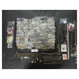 Large Lot Of Costume Jewelry, Necklaces, Earrings