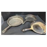 3 Cast Iron Skillets.