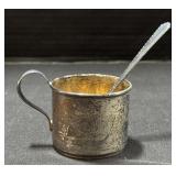 Sterling Silver Cup & Spoon.