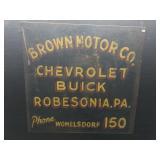 Vintage Chevrolet Motor Co Sign.