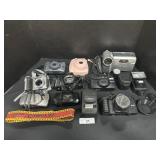Large Lot Of Various Cameras & Accessories,