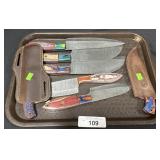 Damascus Kitchen Knives.