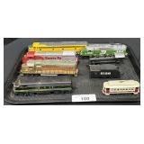 Lot Of Train Engines & Cars.