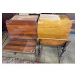 (2) Vtg School Desks.
