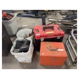 Craftsman Tote, B&D Circular Saw, Hand Tools.