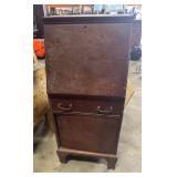 Ornate Oak Slant Front Reception Desk.