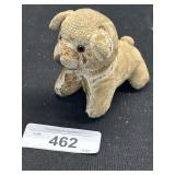 Antique Straw Stuffed Plush Toy Dog.