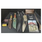 Fixed Blade & Pocket Knives, .22LR Ammo.