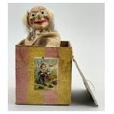 19th C. Composition Jack in the Box Toy.