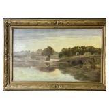 Theodore Hines Landscape Oil on Canvas.