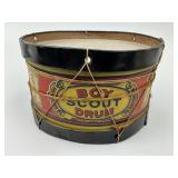 1908 J Chein & Co Tin Litho Boy Scout Drum.