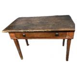 19th C pine 1 Drawer Country Table .