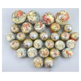 29 West German Paper Litho Christmas Balls.