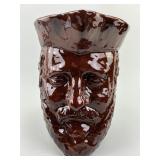 1973 Breininger Pottery PA Redware Toby Jug.