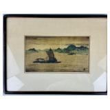 Charles W Bartlett Woodblock Print Circa 1920s.