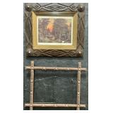 Pair of Folk Art Tramp Hobo Art Picture Frames.