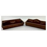 2 Antique Primitive Cutlery Trays.