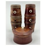 Treenware Sewing Thread Holders & Box.