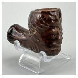 19th C Pennsylvania Redware Pottery Tobacco Pipe.