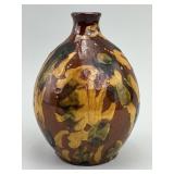 Breininger Pottery Bulbous PA Redware Vase.