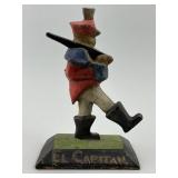 Cast Iron El Capitan Figural Doorstop.