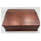 PA Dutch Red Painted Traveling Writing Desk.