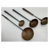 Antique Hand Forged Skimmer Spoon & Ladles.