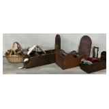 3 Antique Tape Looms, Thread, and Accessories.