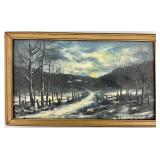 E.E. Weihrer Landscape Oil on Canvas Dated 1936.