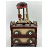 PA Dutch Folk Art Tramp Art Sewing Caddy.