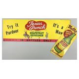 1940-50s  Advertising Texas Punch Soda Signs.