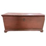 19th C Red Painted Pennsylvania Blanket Chest.