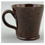 Signed Bernville PA Redware Mug.