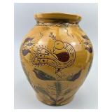 Breininger Pottery PA Redware Jar Dated 1990.